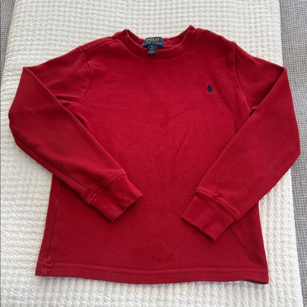 Polo by Ralph Lauren Vibrant Red Crew Neck Boys Top - Picture 1 of 6